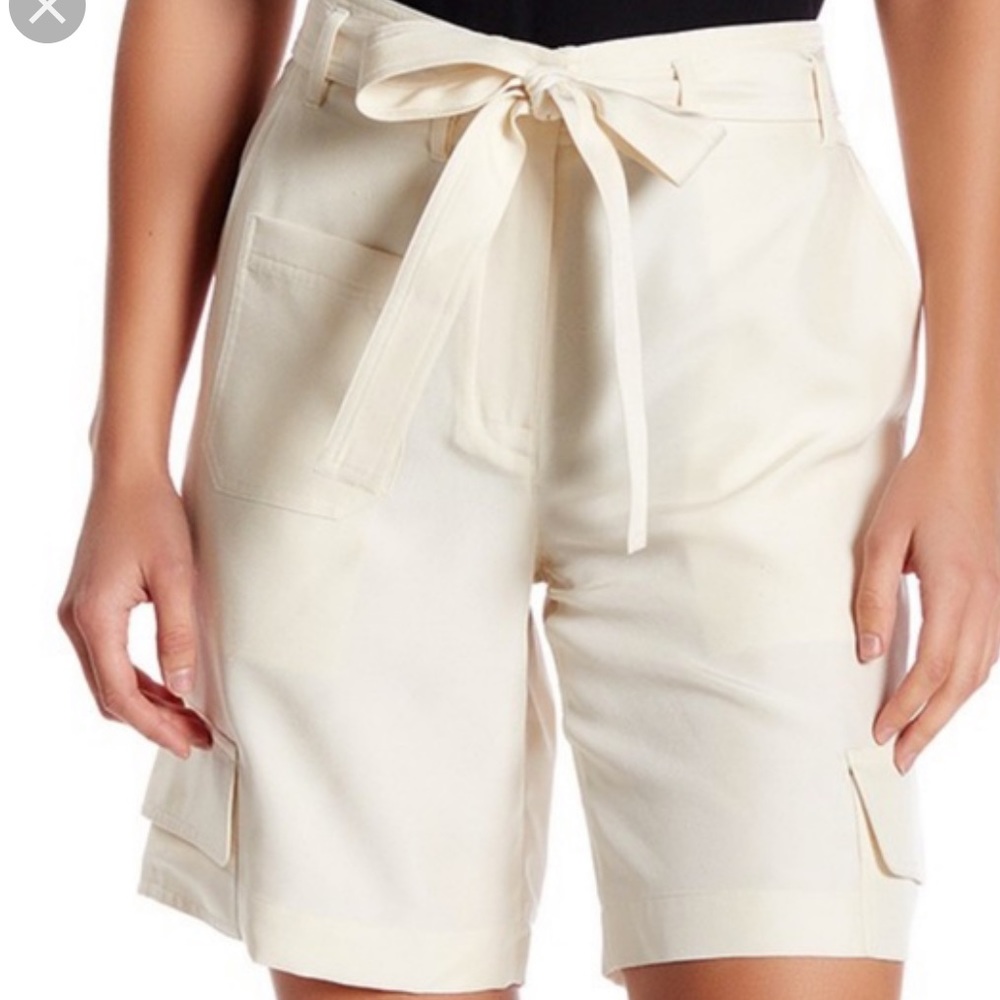 Helmut Lang Ivory Bermuda Shorts
